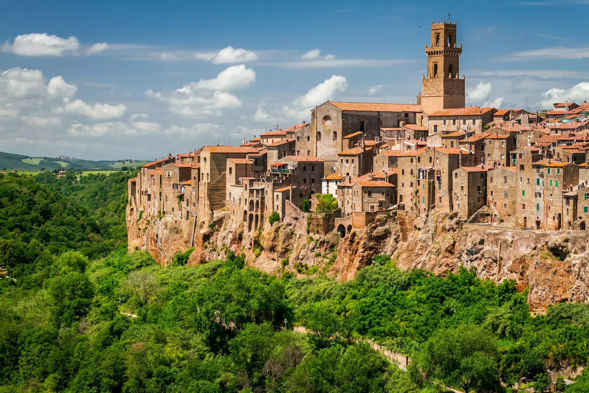 Pitigliano city on the cliff, Italy
